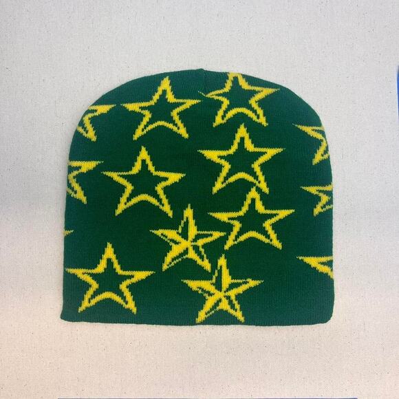 Other Other - Y2k 2000s green and yellow star beanie